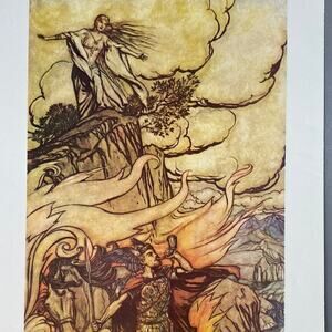Arthur Rackham, Siegfried Goes Off, Print, Illustration, Art, ~ 240625-WH 233